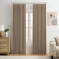 Cappuccino Pinch Pleated 72 Inch Wide Curtains 72 x 108, Thermal Insulated by KEQIAOSUOCAI