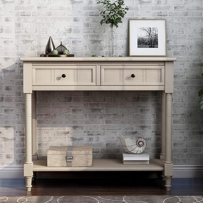 Merax Wood Sofa Table Console Table, Entryway Table Traditional Design - Image 10