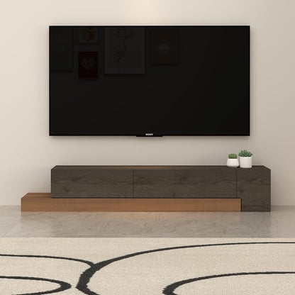 Retractable TV Stand, Solid Wood Minimalist TV Shelf, Mid-Century TV Console - Image 3