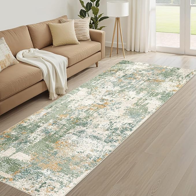 LOONGRUG Runner Rug 3x8 Washable Non-Slip Kitchen Neutral Modern Rug | Abstract - Image 8