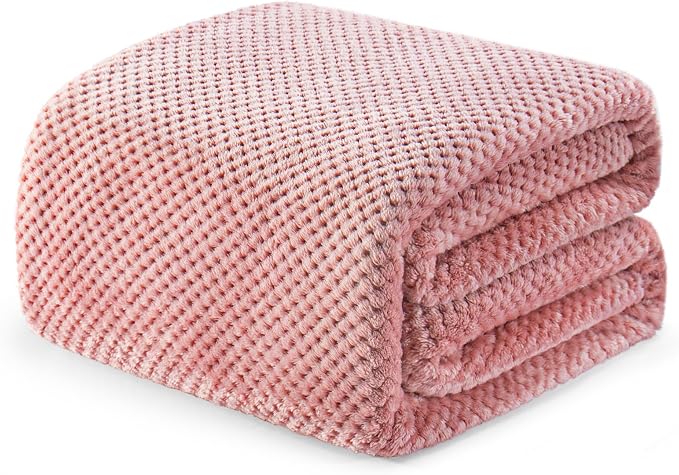 Exclusivo Mezcla Soft Waffle Fleece Bed Blanket Twin XL Size, Cozy Fluffy Design by ExclusivoMezcla