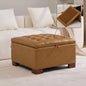 WUTUTUEE 30" Faux Leather Square Storage Ottoman by WUTUTUEE
