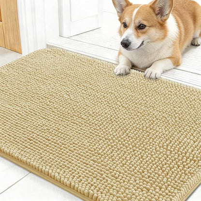 OLANLY Dog Door Mat for Muddy Paws 30x17, Super Absorbent Chenille Mud Mat | by OLANLY