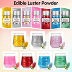 Edible Blue Glitter for Drinks, Food Grade 10g Gold Sprinkles Cake Decorating Supplies,Edible Luster Dust for Cocktail Beverages,Halloween Food Spray,Food Coloring Shimmer Powder for Baking,Cake Cupcakes Cookies Drinks Eggs Candy Strawberries Decorations