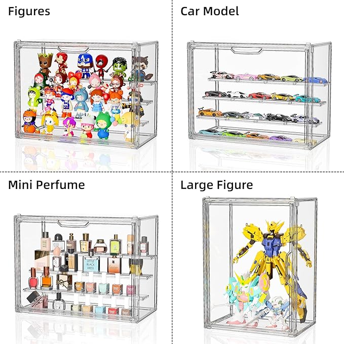 Clear Acrylic Display Case for Collectibles 4 Layer Hobby Figure Display Case - Image 4