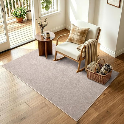 3x5 Oatmeal/White Area Rug Washable Non-Slip Soft Thin - Image 3