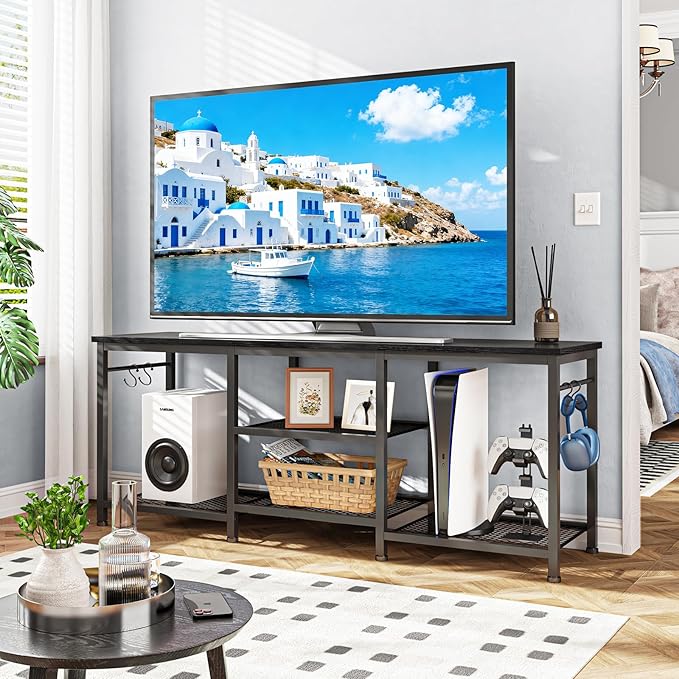 YGEOMER TV Stand for TVs Up to 55 Inch, Entertainment Center for Living Room - Image 5