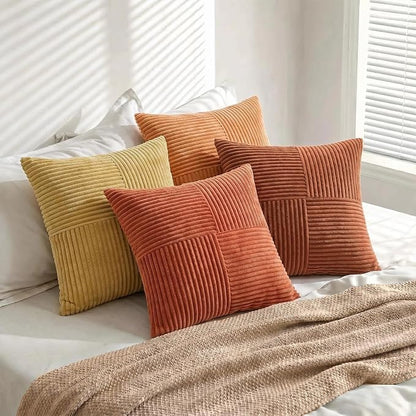 Fancy Homi Set of 4 Boho Fall Decorative Throw Pillow Covers 18x18 Inch - Image 5