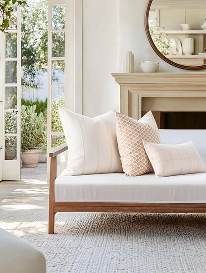 Crumbs Home Modern Farmhouse Fall Linen Indoor Outdoor Throw Pillow Cover Only - Image 2