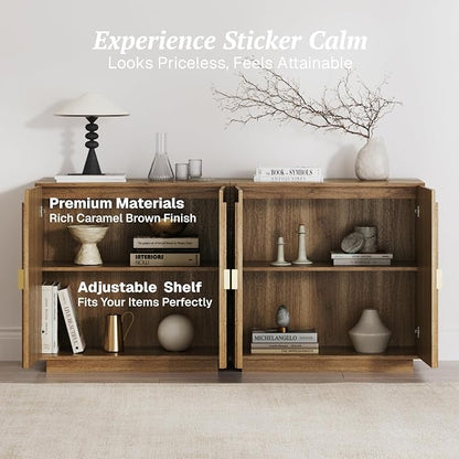 BELLEZE Modular Fluted Sideboard Buffet Cabinet - Image 4