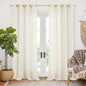 YoungsTex 102 Inches Long Linen Semi Sheer Curtains by YoungsTex