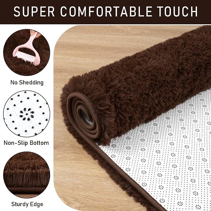 LOCHAS 2x6 Runner Rugs for Hallway, Fluffy Area Rugs for Bedroom - Image 6