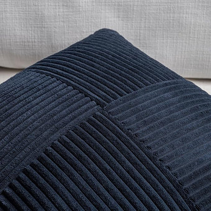 Fancy Homi 2 Packs Navy Blue Euro Decorative Throw Pillow Covers 28x28 Inch - Image 3