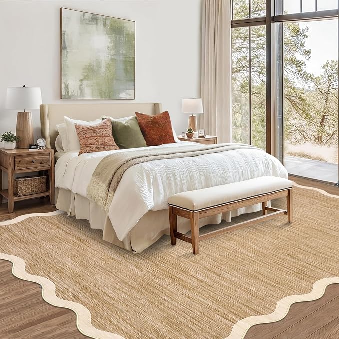 GarveeHome Scalloped Washable Rug 8x10 Rugs - Image 3