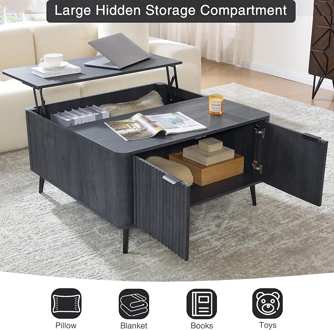 Fatmok Fluted Furniture Collection – 65" Buffet Cabinet, Mid Century Modern - Image 5