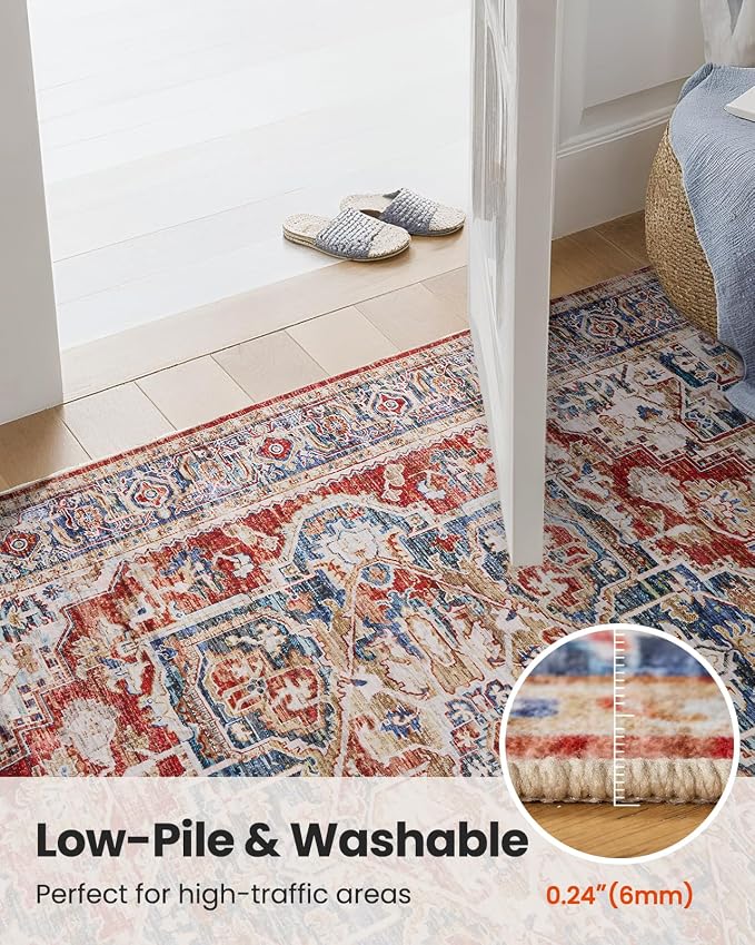 AMADA HOMEFURNISHING 5x7 Area Rugs, Washable Living Room Rug Low-Profile - Image 9