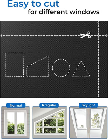 Blackout Curtains 30"x60" Portable No Drill Black Out Window Cover | 100% - Image 4