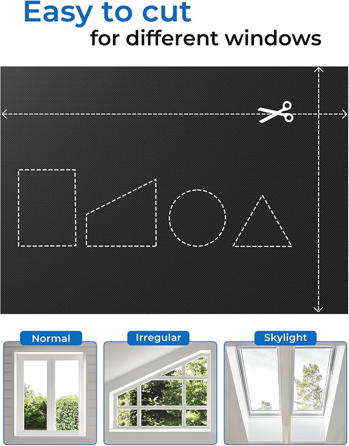 Blackout Curtains 96"x72" Portable No Drill Black Out Window Cover | 100% - Image 4