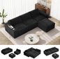 Vesgantti 114" Modular Sectional Boneless Couch, Modern 3 Seater Sofa by Vesgantti