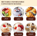 11 Inch Glass Cake Dome Cover for Cake Stand - Clear Cake Cover with Glass Dome Lid for Display & Protection, Suitable for Kitchen, Birthday, and Wedding Food Displays