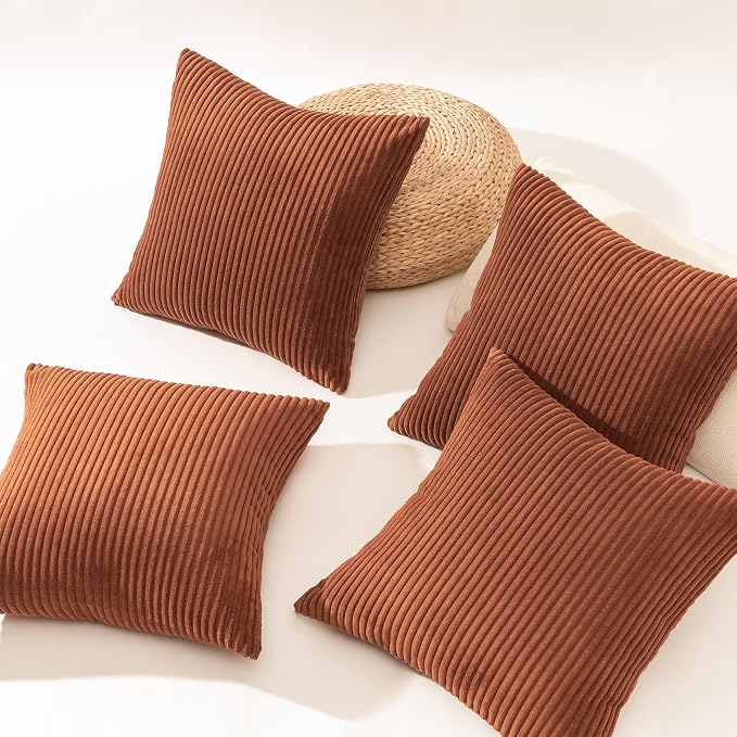 Topfinel Decorative Terracotta Throw Pillow Covers Cushion Cases, Rustic Fall - Image 3