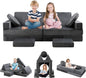 JY QAQA 18Pcs Modular Kids Play Couch Set, Toddler Sectional Sofa by JYQAQA