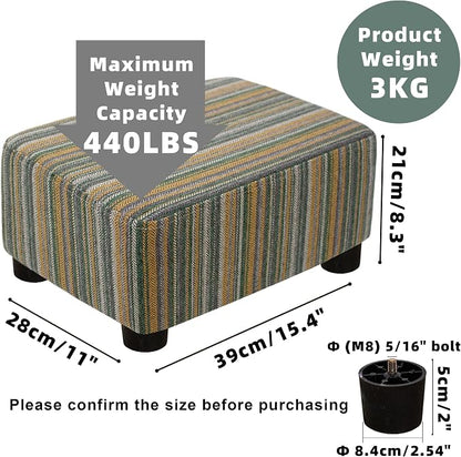 CAROLMADE Small Foot Stool Ottoman Footstool - Image 3
