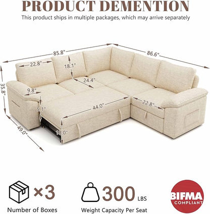 85 Inch Modular Sectional Sofa - Image 3