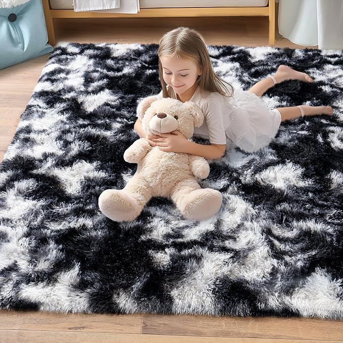 Pionblank Fluffy Area Rug for Bedroom 4x6, Indoor Plush Carpet, Cute Comfy - Image 7