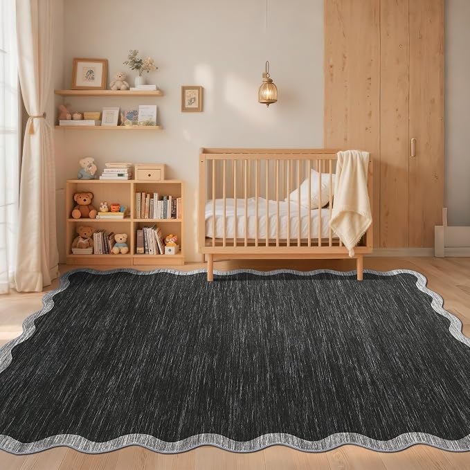 GarveeHome Scalloped Washable Area Rug 6x9 Rug - Image 9