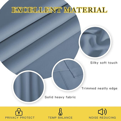 NICETOWN Blackout Curtains for Windows 84 inch Long - Image 5