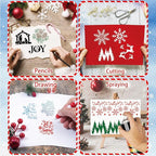 36 Pcs Small Christmas Stencils for Painting on Wood 3 Inch Reusable Christmas Ornament Stencil for Crafts Wood Card Paper Fabric (36 Christmas)