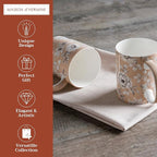 Maison d' Hermine Coffee Mug with Handles Fine Bone China Mugs Pack of Two Tea Cups for Hot Beverages Cappuccino Latte Home Restaurant Office Perfect for Gift (Pretty Autumn, 12 Ounce)