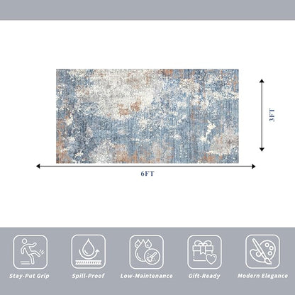 3x6ft Non-Slip Washable Kitchen Rug - Image 2