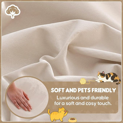 Loiion Velvet Sofa Cover, Ultra Soft Waterproof Non-Slip Couch Cover - Image 2