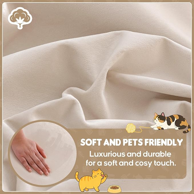 Loiion Velvet Sofa Cover, Ultra Soft Waterproof Non-Slip Couch Cover - Image 6