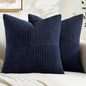MIULEE Navy Blue Decorative Throw Pillow Covers 16x16 Inch by MIULEE