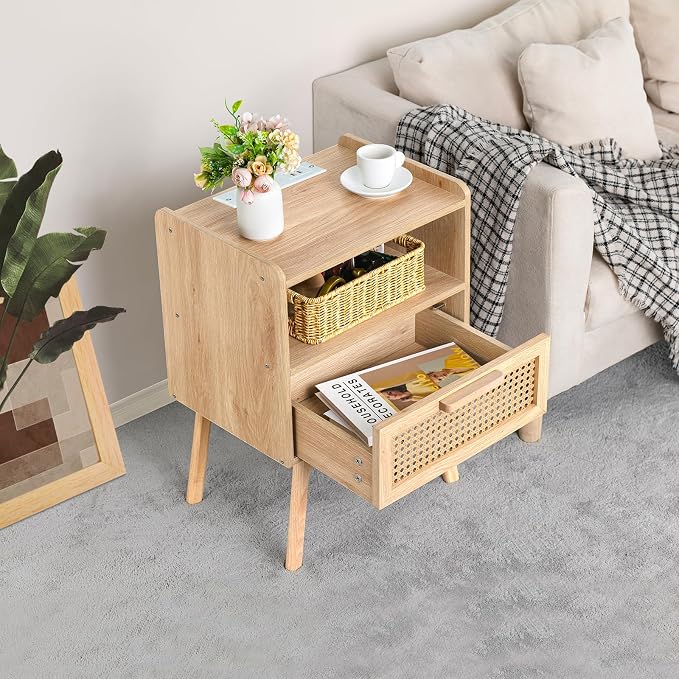 Lerliuo Rattan Nightstands Set of 2 - Image 5
