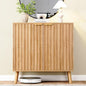 Fluted Storage Cabinet, Buffet Cabinet Sideboard, Modern Accent Cabinet Console by REHOOPEX