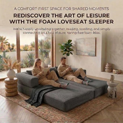 78" 4-in-1 Convertible Sofa Bed, Boneless Corduroy Sleeper Couch - Image 5