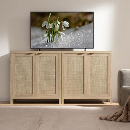 SICOTAS Rattan Sideboard Buffet Cabinet - Image 9