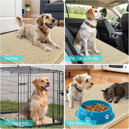 OLANLY Dog Door Mat for Muddy Paws 50x30, Super Absorbent Chenille Mud Mat | - Image 7