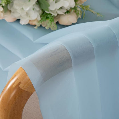 Light Blue Sheer Curtains 84 inches Long - Image 6
