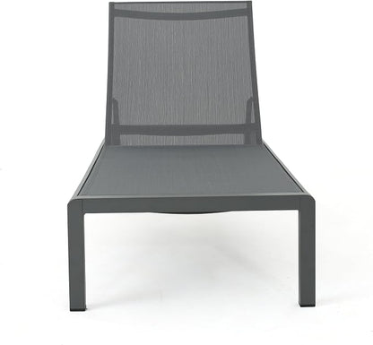 Christopher Knight Home Cape Coral Outdoor Aluminum Chaise Lounges - Image 5