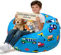 Lukeight Stuffed Animals Storage Bean Bag Chair Cover by Lukeight