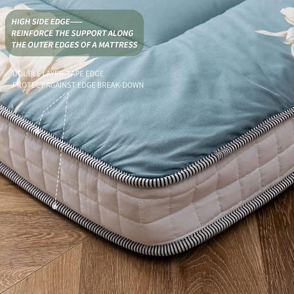 MAXYOYO Floral Printed Futon Mattress, Padded Japanese Floor Mattress Quilted - Image 7