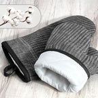 Oven Mitts and Pot Holders, Silicone Oven Gloves, 500 F Heat Resistant Oven Mitts Sets, Non-Slip Silicone Textured Grip, Darkgray
