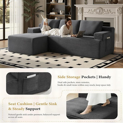 96" Sectional Couches for Living Room Cloud Couch Sofa - Image 4