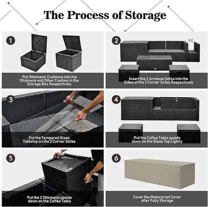 Tangkula 8 Pieces Patio Furniture Set - Image 5