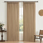 Pleated Linen Rust Brown Curtains 84 Inches Long 2 Panels Set by PleatedDrapes